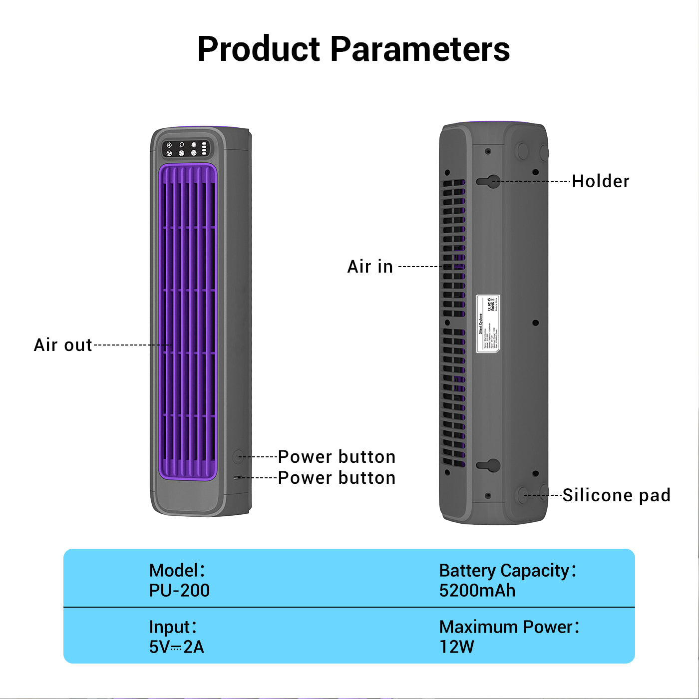 Cooling Ace Portable Cooling Fan 1X